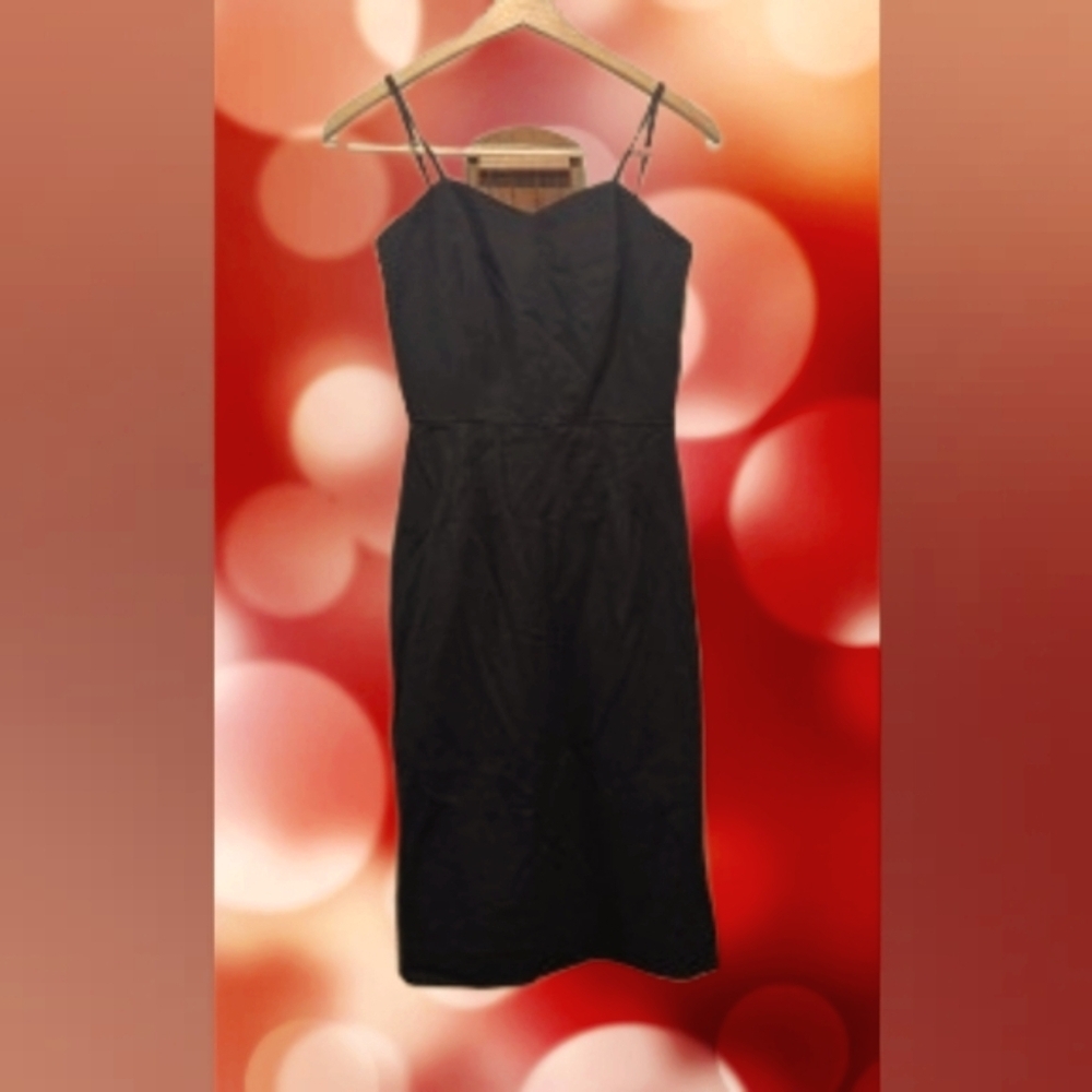 Vicky Vaugh Vintage Fabulous Black Sheath Cocktail Dress Women's Small 60s